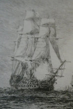 Load image into Gallery viewer, ORIGINAL ETCHING: William Lionel Wyllie (1851 – 1931) Battle of Trafalgar; c 1920
