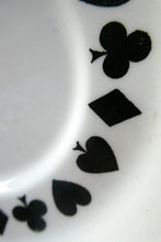Load image into Gallery viewer, Six Spode Bone China Espresso Cups and Saucers. Playing Cards Pattern
