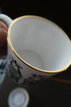 Load image into Gallery viewer, Six Spode Bone China Espresso Cups and Saucers. Playing Cards Pattern
