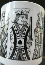 Load image into Gallery viewer, Six Spode Bone China Espresso Cups and Saucers. Playing Cards Pattern

