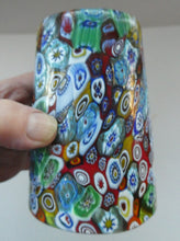 Load image into Gallery viewer, Vintage Italian Millefiori Glass Beaker or Tumbler. Height 4 1/4 inches
