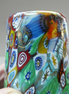 Vintage Italian Millefiori Glass Beaker or Tumbler. Height 4 1/4 inches