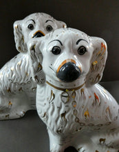 Load image into Gallery viewer, 13 1/4 Inches. Large Antique Victorian Staffordshire Dogs or Chimney Spaniels
