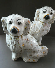 Load image into Gallery viewer, 13 1/4 Inches. Large Antique Victorian Staffordshire Dogs or Chimney Spaniels
