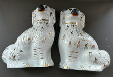 Load image into Gallery viewer, 13 1/4 Inches. Large Antique Victorian Staffordshire Dogs or Chimney Spaniels
