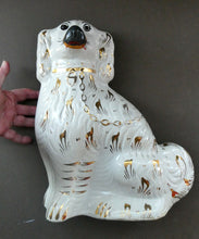 Load image into Gallery viewer, 13 1/4 Inches. Large Antique Victorian Staffordshire Dogs or Chimney Spaniels
