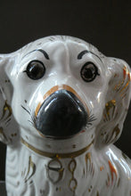 Load image into Gallery viewer, 13 1/4 Inches. Large Antique Victorian Staffordshire Dogs or Chimney Spaniels
