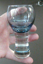 Load image into Gallery viewer, Pair of Small Canisbay Space Age Shot Glasses. Blue / Loch Colour
