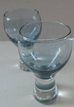 Load image into Gallery viewer, Pair of Small Canisbay Space Age Shot Glasses. Blue / Loch Colour
