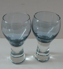 Load image into Gallery viewer, Pair of Small Canisbay Space Age Shot Glasses. Blue / Loch Colour
