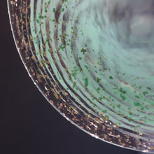 Load image into Gallery viewer, SCOTTISH GLASS. Collectable Small PAIR of 1930s Monart Bowls. Aqua with Silver Aventurine (I)
