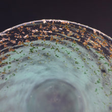 Load image into Gallery viewer, SCOTTISH GLASS. Collectable Small PAIR of 1930s Monart Bowls. Aqua with Silver Aventurine (I)
