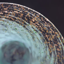 Load image into Gallery viewer, SCOTTISH GLASS. Collectable Small PAIR of 1930s Monart Bowls. Aqua with Silver Aventurine (H)
