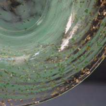 Load image into Gallery viewer, SCOTTISH GLASS. Collectable Small PAIR of 1930s Monart Bowls. Aqua with Silver Aventurine (H)
