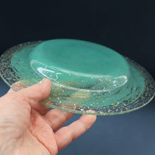 Load image into Gallery viewer, SCOTTISH GLASS. Collectable 1930s Monart Plate with Shallow Dip. 9 1/4  inches (B)
