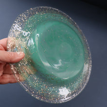 Load image into Gallery viewer, SCOTTISH GLASS. Collectable 1930s Monart Plate with Shallow Dip. 9 1/4  inches (B)
