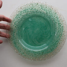 Load image into Gallery viewer, SCOTTISH GLASS. Collectable 1930s Monart Plate with Shallow Dip. 9 1/4  inches (B)

