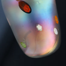 Load image into Gallery viewer, SIGNED John Ditchfield Iridescent Glasform White Iridescent Glass Vase. 6 1/2 INCHES
