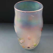 Load image into Gallery viewer, SIGNED John Ditchfield Iridescent Glasform White Iridescent Glass Vase. 6 1/2 INCHES
