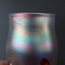 Load image into Gallery viewer, SIGNED John Ditchfield Iridescent Glasform White Iridescent Glass Vase. 6 1/2 INCHES
