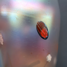 Load image into Gallery viewer, SIGNED John Ditchfield Iridescent Glasform White Iridescent Glass Vase. 6 1/2 INCHES
