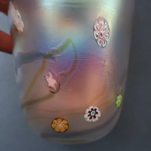 Load image into Gallery viewer, SIGNED John Ditchfield Iridescent Glasform White Iridescent Glass Vase. 6 1/2 INCHES
