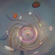Load image into Gallery viewer, SIGNED John Ditchfield Iridescent Glasform White Iridescent Glass Vase. 6 1/2 INCHES
