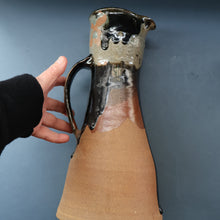 Load image into Gallery viewer, WELSH STUDIO POTTERY. Large Stoneware Jug with Dripping Glaze Decoration by Terry Bell Hughes (b. 1937)
