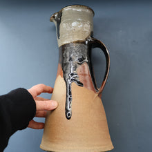 Load image into Gallery viewer, WELSH STUDIO POTTERY. Large Stoneware Jug with Dripping Glaze Decoration by Terry Bell Hughes (b. 1937)
