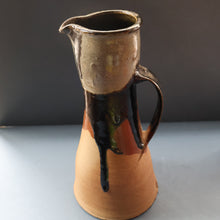 Load image into Gallery viewer, WELSH STUDIO POTTERY. Large Stoneware Jug with Dripping Glaze Decoration by Terry Bell Hughes (b. 1937)
