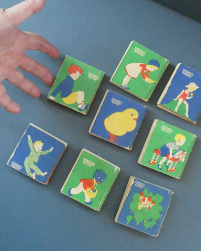 Rare 1930s TIPPENNY TUPPENCE Miniature Children's Books. EIGHT VOLUMES