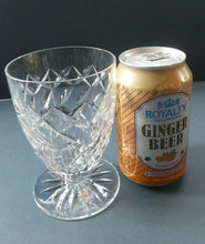 Load image into Gallery viewer, Unusual Vintage SET OF SIX Fine Lead Crystal Large JUICE GLASSES, possibly Webb Corbett
