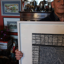 Load image into Gallery viewer, SCOTTISH ART. Woodcut. Temple Garden on a Rainy Day, Kyoto (1989) by John Houston (1930 - 2008)
