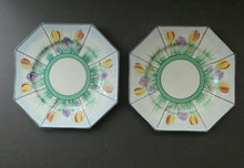 Load image into Gallery viewer, Sweet 1930s Pair of Royal Venton Ware ART DECO Side Plates with Hand Painted Crocus Decoration

