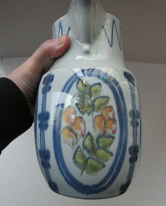 1950s Buchan Large Stoneware Jug BRITTANY Pattern with apples & pears 