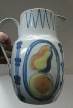 Load image into Gallery viewer, 1950s Buchan Large Stoneware Jug BRITTANY Pattern with apples &amp; pears 
