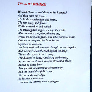 1981 Lithograph by William Johnstone Illustration to William Baird's Poem "The Interrogation". Pencil Signed