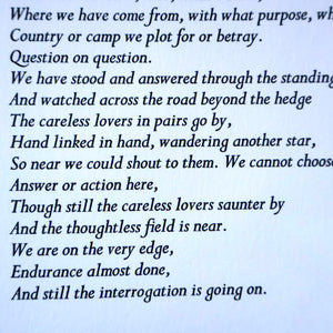 1981 Lithograph by William Johnstone Illustration to William Baird's Poem "The Interrogation". Pencil Signed
