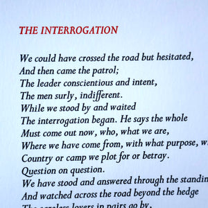 1981 Lithograph by William Johnstone Illustration to William Baird's Poem "The Interrogation". Pencil Signed