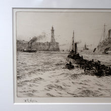 Load image into Gallery viewer, ORIGINAL ETCHING: William Lionel Wyllie (1851 – 1931) TYNEMOUTH. Pencil Signed
