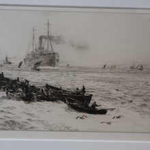 Load image into Gallery viewer, ORIGINAL ETCHING: William Lionel Wyllie (1851 – 1931) TYNEMOUTH. Pencil Signed
