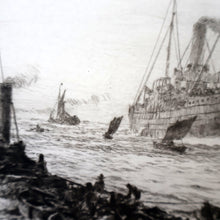 Load image into Gallery viewer, ORIGINAL ETCHING: William Lionel Wyllie (1851 – 1931) TYNEMOUTH. Pencil Signed

