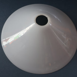 MATCHED PAIR of Antique 1930s  White Glass "Coolie" Hanging or Pendant Lightshades