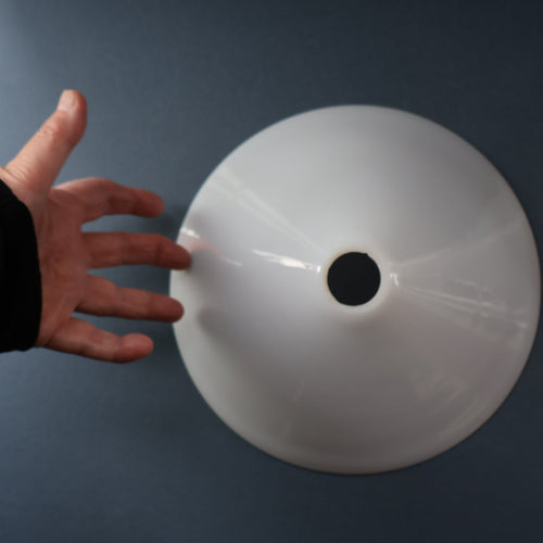 MATCHED PAIR of Antique 1930s  White Glass 