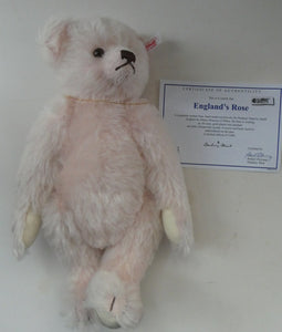 STEIFF LIMITED EDITION Teddy Bear 2007. BRITISH COLLECTORS CLUB. English Rose (Princess Diana)