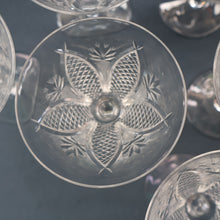 Load image into Gallery viewer, PAIR OF Vintage WATERFORD CRYSTAL "Dunmore"  White Wine or Claret Glass. 5 1/4  inches
