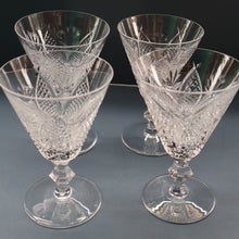 Load image into Gallery viewer, PAIR OF Vintage WATERFORD CRYSTAL "Dunmore"  White Wine or Claret Glass. 5 1/4  inches

