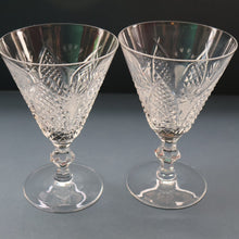 Load image into Gallery viewer, PAIR OF Vintage WATERFORD CRYSTAL "Dunmore"  White Wine or Claret Glass. 5 1/4  inches
