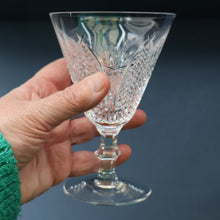 Load image into Gallery viewer, PAIR OF Vintage WATERFORD CRYSTAL "Dunmore"  White Wine or Claret Glass. 5 1/4  inches
