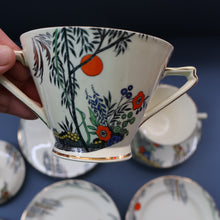 Load image into Gallery viewer, PAIR OF Royal Cauldron Clare de Lune. Lidded Cups, Saucers and Side Plate
